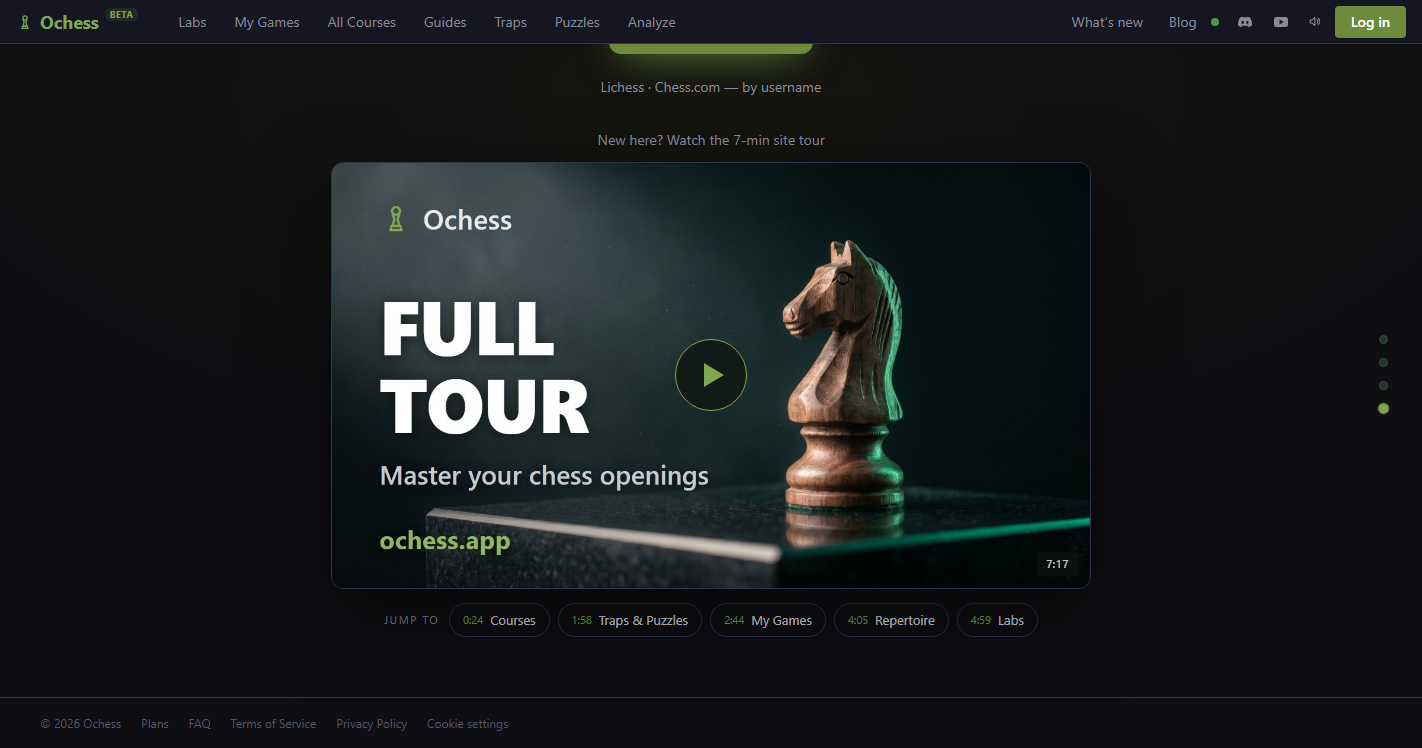 Embedded tour player with chapter buttons underneath